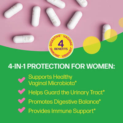 Culturelle Women’s 4 in 1 Protection Digestive Daily Prebiotic Supplement Capsule - 30 Count - Image 5