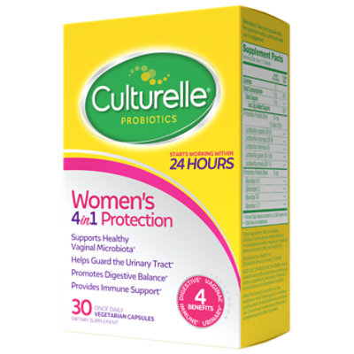 Culturelle Women’s 4 in 1 Protection Digestive Daily Prebiotic Supplement Capsule - 30 Count - Image 3