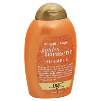 OGX Strength Length Plus Golden Turmeric Shampoo with Milk - 13 Fl. Oz. - Image 1