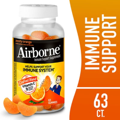 Airborne Gummies Orange - 63 CT - Image 1