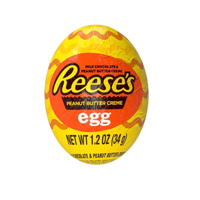 Reeses Milk Chocolate Peanut Butter Creme Easter Candy Egg - 1.2 Oz - Image 1