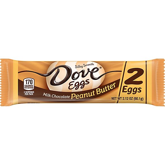 Dove Chocolate Candy Milk Chocolate Peanut Butter Easter Egg - 2.12 Oz