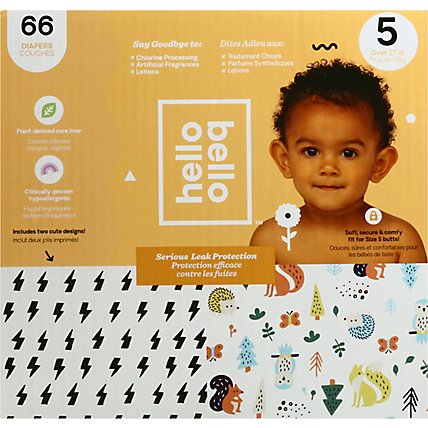 Hello Bello Club Box Diapers - Bolt Babes & Woodland Animals - 66 CT - Image 2