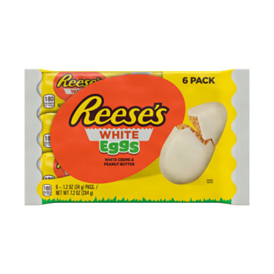 Reese's White Creme Peanut Butter Eggs Packs - 6-1.2 Oz