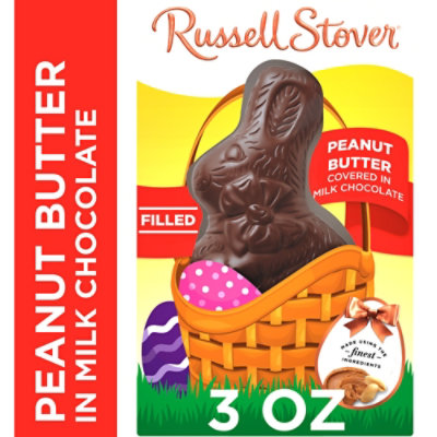 RUSSELL STOVER Easter Peanut Butter Milk Chocolate Easter Bunny - 3 Oz