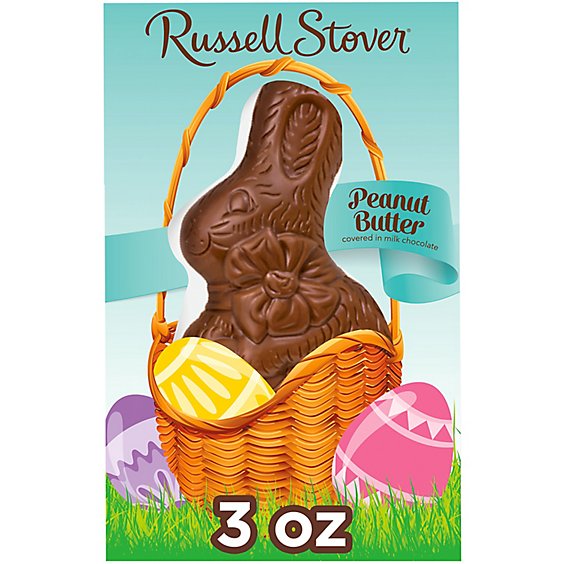RUSSELL STOVER Easter Peanut Butter Milk Chocolate Easter Bunny - 3 Oz