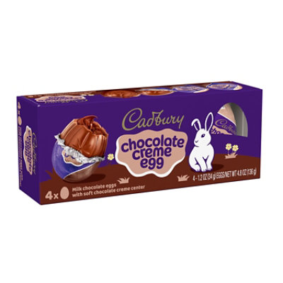 Cadbury Chocolate Creme Egg Milk Chocolate Easter Candy Box 4 Count - 1.2 Oz - Image 2