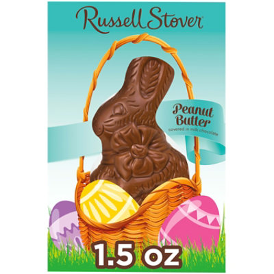 RUSSELL STOVER Easter Peanut Butter Milk Chocolate Easter Bunny - 1.5 Oz - Image 1