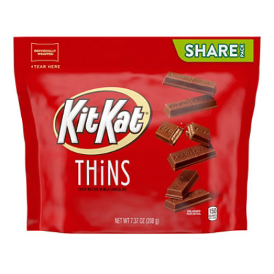 Kit Kat Thins Milk Chocolate Wafer Candy Share Pack - 7.37 Oz - Image 1