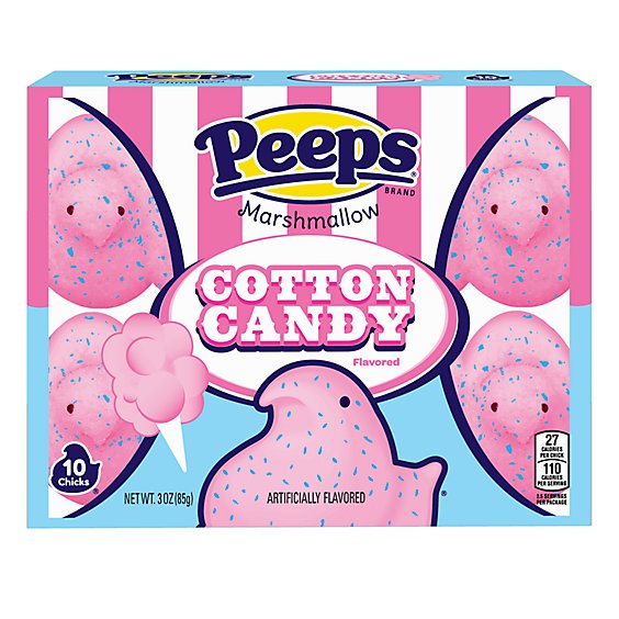 Peeps Cotton Candy Flavored Marshmallow Chicks Easter Candy - 3.0 Oz