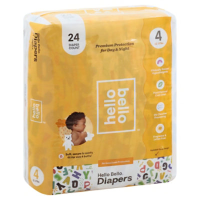 Hello Bello Jumbo Diaper Alphabet Soup-gn Size 4 - 23 CT