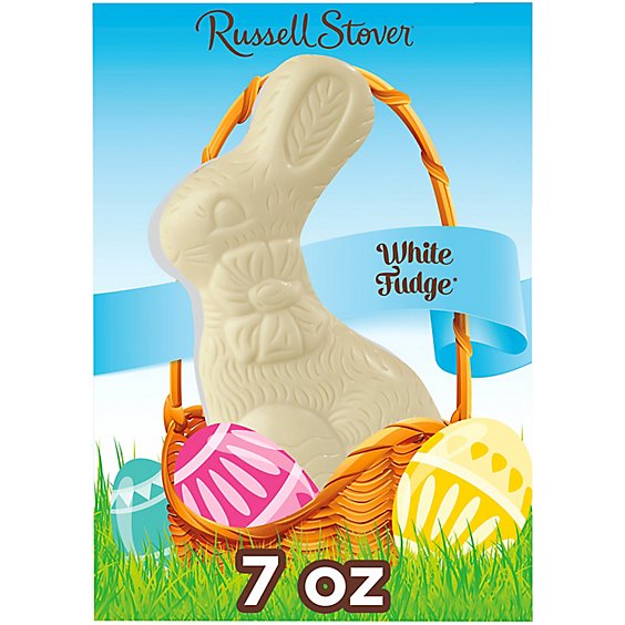 RUSSELL STOVER Easter Solid White Fudge Easter Bunny - 7 Oz