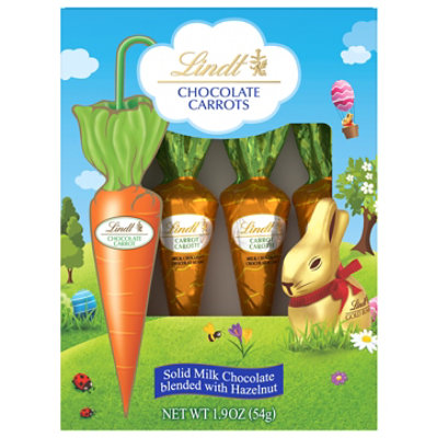 Lindt Carrots Easter Milk Chocolate Candy blended with Hazelnut 4 Pack Box - 1.9 Oz - Image 2