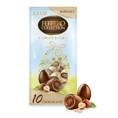 Ferrero Collection Crispy Hazelnut Eggs 10 Eggs Individually Wrapped for Easter Baskets - 3.5 Oz - Image 1