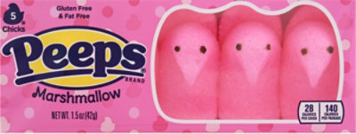 Peeps Pink Marshmallow Chicks Easter Candy - 1.5 Oz - Image 1