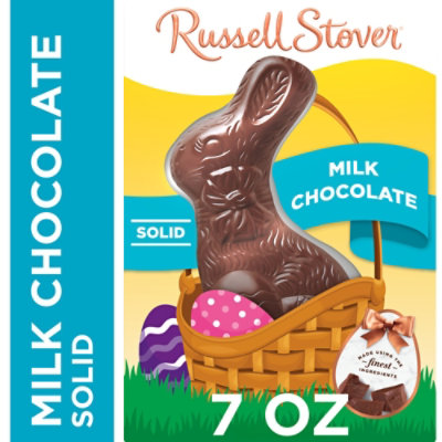 RUSSELL STOVER Easter Solid Milk Chocolate Easter Bunny - 7 Oz