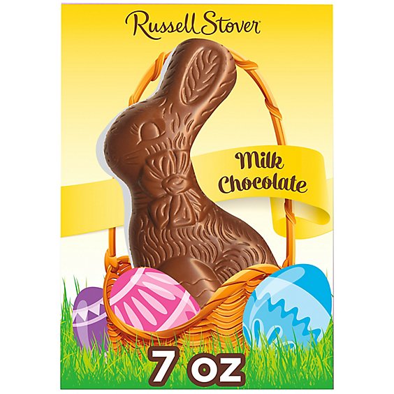RUSSELL STOVER Easter Solid Milk Chocolate Easter Bunny - 7 Oz