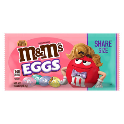 M&M'S Peanut Butter Chocolate Speckled Easter Egg Candy Bag, 9.2