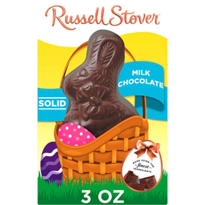 Russell Stover Solid Milk Chocolate Flat Rabbit - 3 OZ
