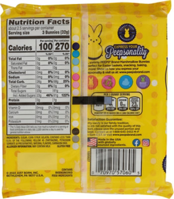 Peeps Yellow Marshmallow Bunnies Easter Candy - 3.0 Oz - Image 5