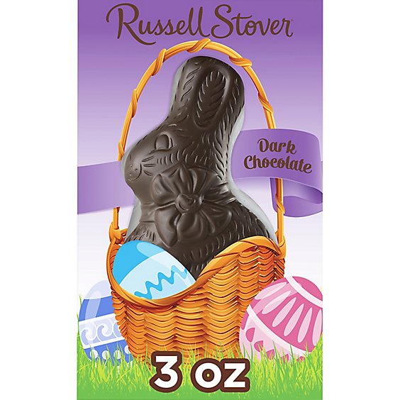 RUSSELL STOVER Easter Solid Dark Chocolate Easter Bunny - 3 Oz