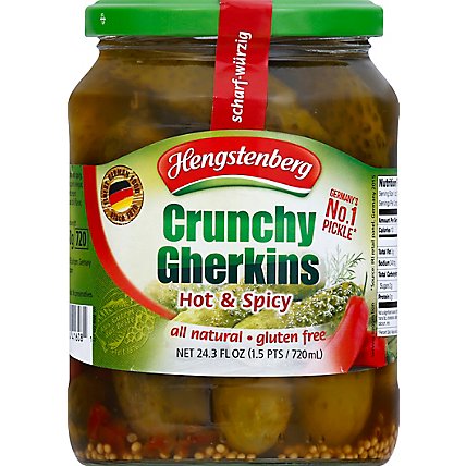 Hengstenberg Gherkins Hot And Spicy - 24.3 OZ - Image 2