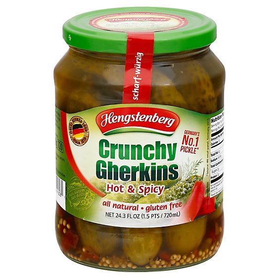 Hengstenberg Gherkins Hot And Spicy - 24.3 OZ