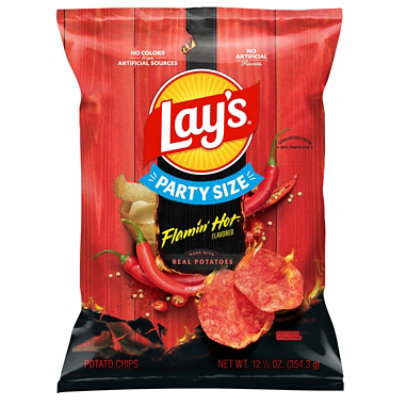 Lays Party Size Flamin Hot Potato Chip - 12.5 OZ