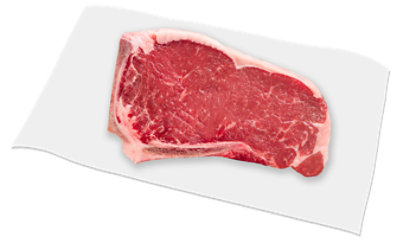 Beef Top Loin New York Strip Steak Bone In Imported Service Case - 2 Lb - Image 1