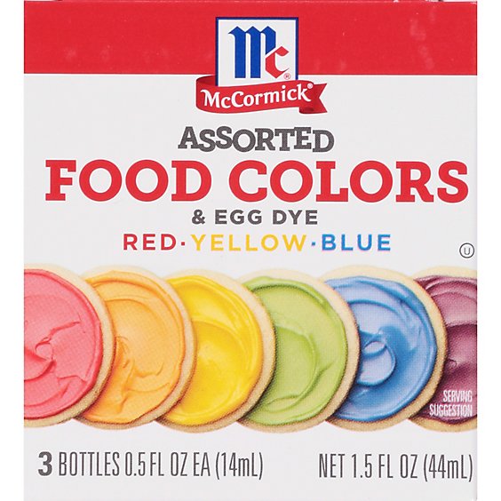 McCormick Assorted Food Colors & Egg Dye - 1.5 Fl. Oz.