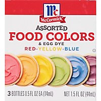 McCormick Assorted Food Colors & Egg Dye - 1.5 Fl. Oz. - Image 1
