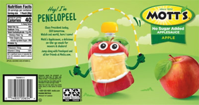 Motts Apple Sauce Unsweetened Pouch - 20-3.2 OZ - Image 6