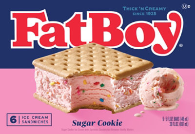 FatBoy Sugar Cookie Ice Cream Sandwich - 6-5 Fl. Oz. - Image 2