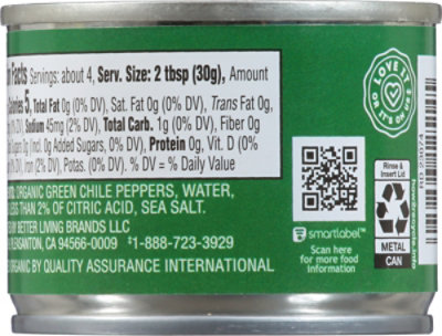 O Organics Green Chiles Diced - 4 Oz - Image 5