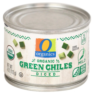 O Organics Green Chiles Diced - 4 OZ