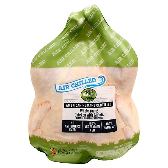 Open Nature Whole Chicken Air Chilled - 5.00 Lb