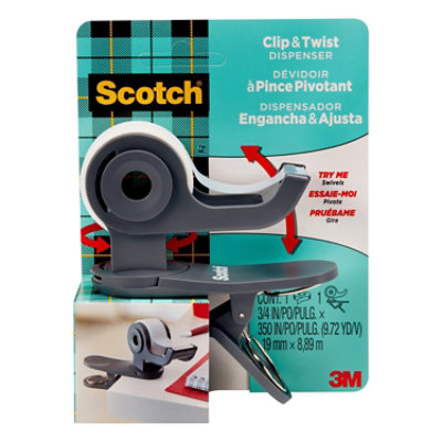 Scotch Desktop Clip And Twist Tape Dispenser 1 Dispenser - EA