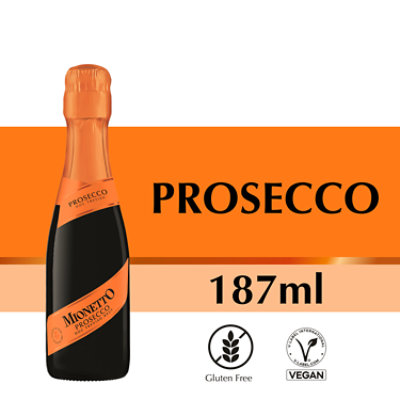 Mionetto Prosecco DOC Treviso Brut Sparkling White Wine - 187 Ml - Image 1