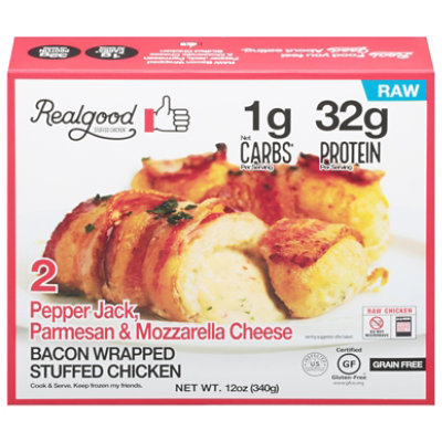 Realgood Chicken Bacon Wrapped Pepper Jack - 12 OZ - Image 3