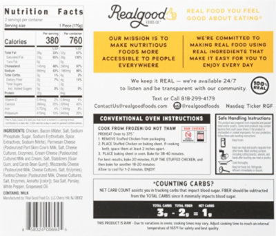 Realgood Chicken Bacon Wrapped Three Cheese - 12 OZ - Image 6