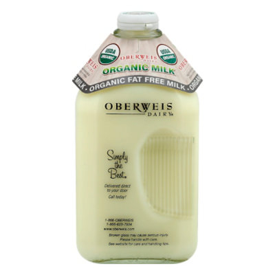 Oberweis Organic Fat Free Milk - 64 FZ - Image 3