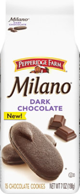 Pepperidge Farm Milano Cookies Dark Chocolate - 7 OZ - jewelosco