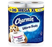Charmin Ultra Soft Toilet Paper Super Mega Rolls 396 Sheets Per Roll - 6 Roll