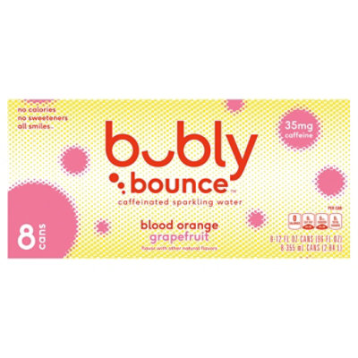 bubly Bounce Sparkling Water Caffeinated Orange Grapefruit - 8-12 Fl. Oz. - Image 3