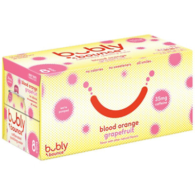 bubly Bounce Sparkling Water Caffeinated Orange Grapefruit - 8-12 Fl. Oz. - Image 2