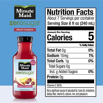Minute Maid Zero Sugar Fruit Punch - 52 FZ - Image 4