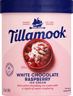 Tillamook White Chocolate Raspberry Ice Cream - 1.75 QT - Image 1