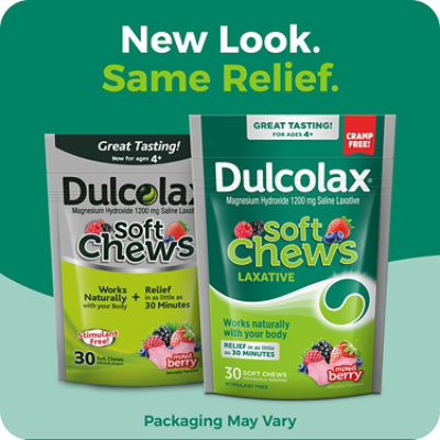 Dulcolax Saline Laxative Soft Chews Mixed Berry Flavor - 30 Count - Image 2