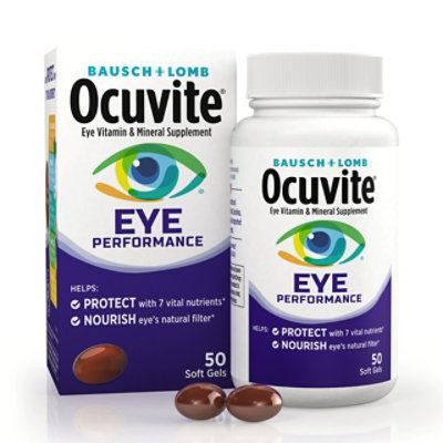 Ocuvite Eye Performance Vitamin & Mineral Supplement with Zinc Lutein and Zeaxanthin - 50 Count - Image 1