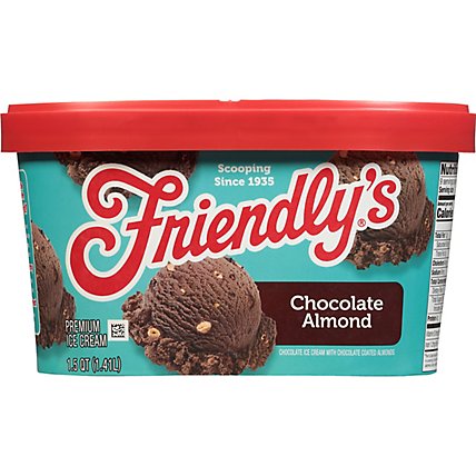 Friendlys Ice Cream Rich & Creamy Chocolate Almond Chip - 1.5 Quart - Image 2